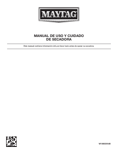 Manual de uso Maytag 7MMGDC300DW Secadora