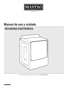 Manual de uso Maytag 7MMGDB835EW Secadora