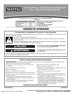 Manual de uso Maytag MT2170S Frigorífico combinado