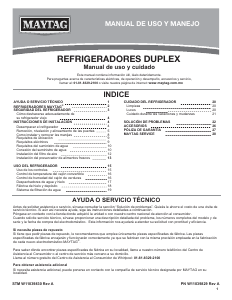 Manual de uso Maytag MD7816S Frigorífico combinado