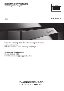 Bedienungsanleitung Küppersbusch CBD6550.0G Backofen