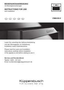 Manual de uso Küppersbusch CM6330.0S1 Microondas