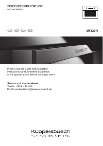 Bruksanvisning Küppersbusch M6120.0S Mikrovågsugn