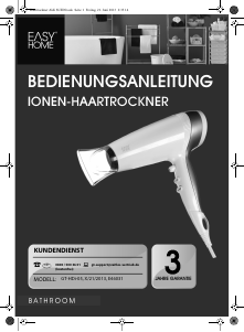 Bedienungsanleitung EasyHome GT-HDi-05 Haartrockner