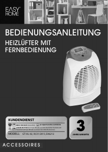 Bedienungsanleitung EasyHome GT-HL-02 Heizgerät