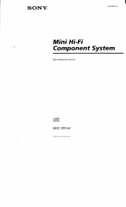 Bruksanvisning Sony MHC-991AV Stereoanläggning