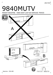 Instrukcja Parisot 9840MUTV Szafka pod TV