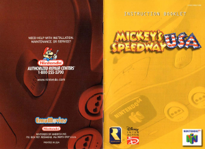Bruksanvisning Nintendo N64 Mickeys Speedway USA