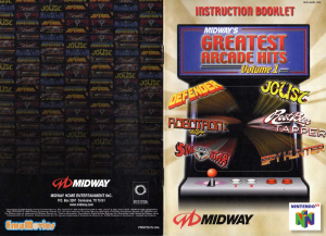 Handleiding Nintendo N64 Midways Greatest Arcade Hits - Volume 1