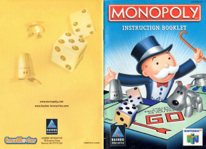 Manual Nintendo N64 Monopoly