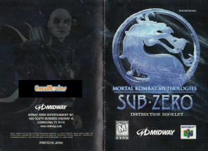 Bruksanvisning Nintendo N64 Mortal Kombat Mythologies - Sub-Zero