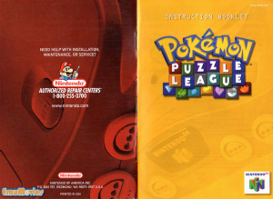 Bruksanvisning Nintendo N64 Pokemon Puzzle League