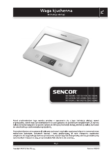 Instrukcja Sencor SKS 5023OR Waga kuchenna