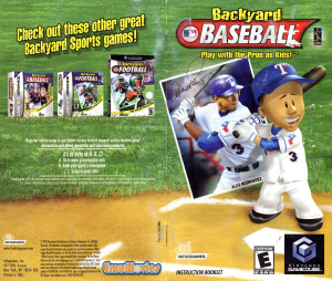 Handleiding Nintendo GameCube Backyard Baseball