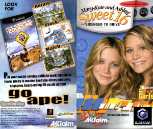 Bruksanvisning Nintendo GameCube Mary-Kate and Ashley Sweet 16 - Licensed to Drive