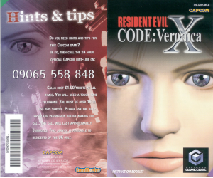 Handleiding Nintendo GameCube Resident Evil - Code Veronica X
