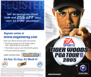 Handleiding Nintendo GameCube Tiger Woods PGA Tour 2005