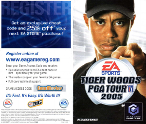 Manual Nintendo GameCube Tiger Woods PGA Tour 2005