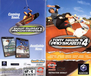 Handleiding Nintendo GameCube Tony Hawks Pro Skater 4