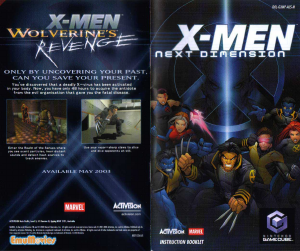 Handleiding Nintendo GameCube X-Men - Next Dimension