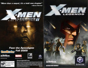Manual Nintendo GameCube X-Men Legends