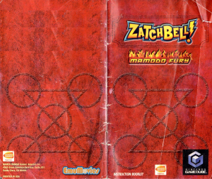 Handleiding Nintendo GameCube Zatch Bell! - Mamodo Fury