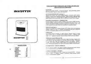 Mode d’emploi Inverter 5017 Chauffage