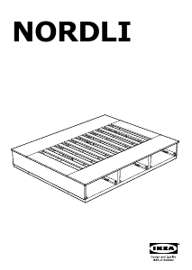 Vadovas IKEA NORDLI (140x200) Lovos rėmas