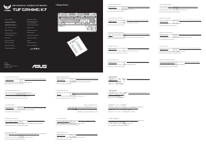 Kullanım kılavuzu Asus TUF Gaming K7 Klavye