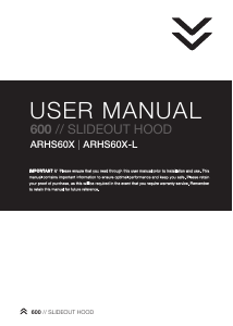 Manual Ariston ARHS60X-L Cooker Hood