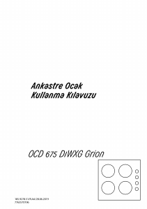 Kullanım kılavuzu Arçelik OCD 675 D1WXG Grion Ocak
