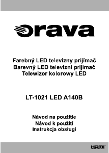 Návod Orava LT-1021 LED A140B LED televízor