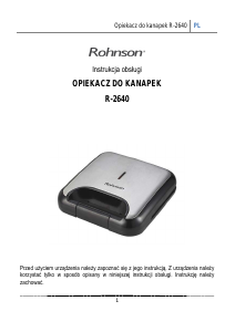 Instrukcja Rohnson R-2640 Kontakt grill