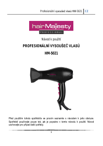 Manuál Hair Majesty HM-5021 Vlasový vysoušeč