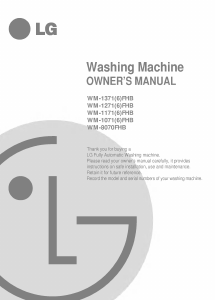 Manual LG WD-1176FHB Washing Machine