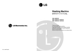 Manual LG WD-1265FHD Washing Machine