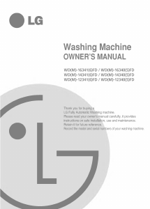 Manual LG WD-14341FD Washing Machine