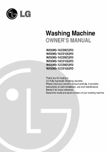 Manual LG WD-16336FD Washing Machine