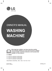 Manual LG F2J6TN8S Washing Machine
