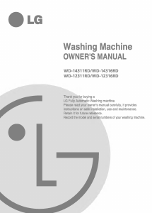 Manual LG WD-14316RD Washing Machine