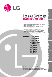 Manual LG LS-J0962YL Air Conditioner