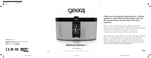 Manual Gear4 AirZone Series 1 Altifalante de base