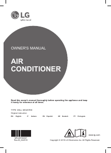 Manual LG AC24BQ Ar condicionado