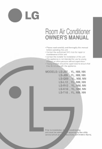 Manual LG LS-L1262YL Air Conditioner