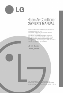 Manual LG LS-P1260BM Air Conditioner