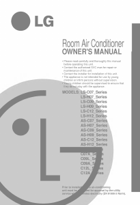 Manual LG ASUH126URD0 Air Conditioner