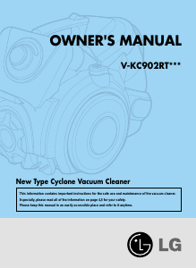 Manual LG V-KC902RTB Vacuum Cleaner