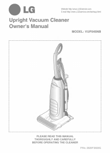 Manual LG VTUP545NB Vacuum Cleaner