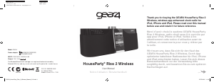 Manual Gear4 HousePart Rise 2 Wireless Altifalante de base