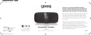 Manual Gear4 HouseParty Portable Altifalante de base